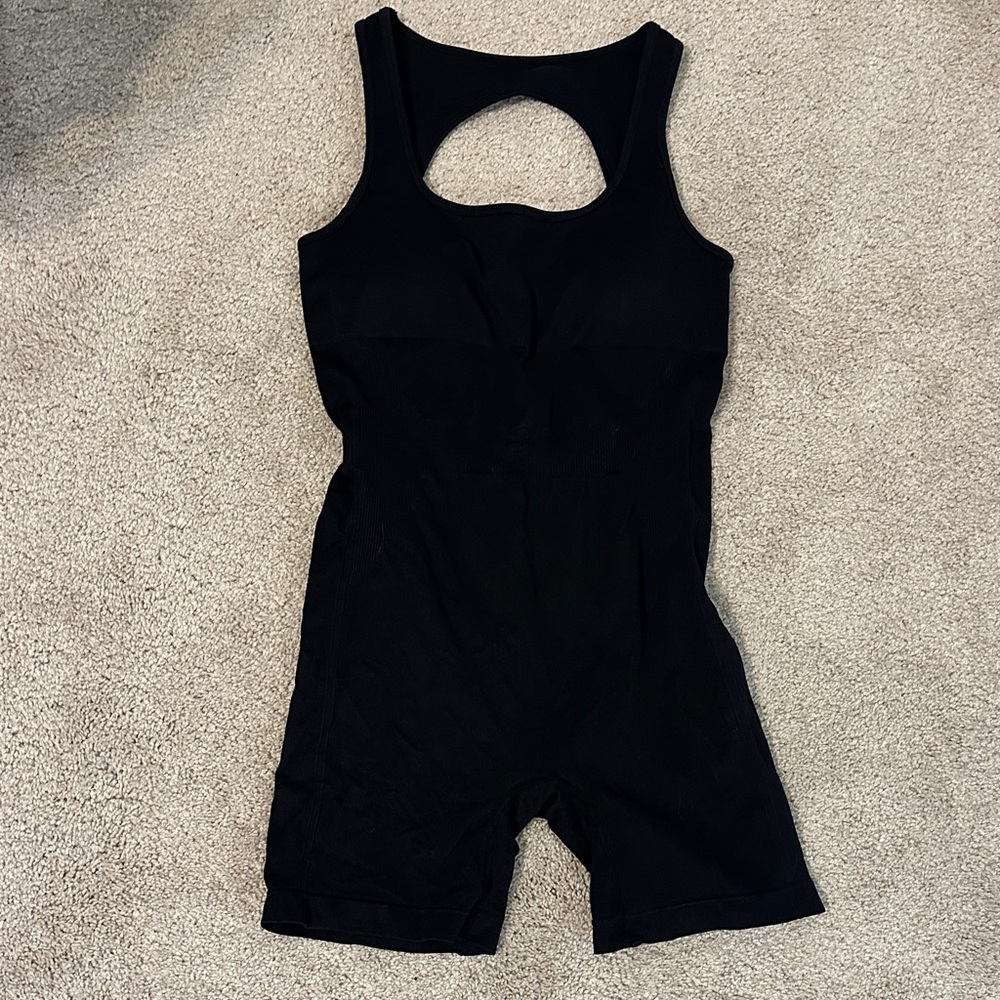 Black Sleeveless Cutout Romper